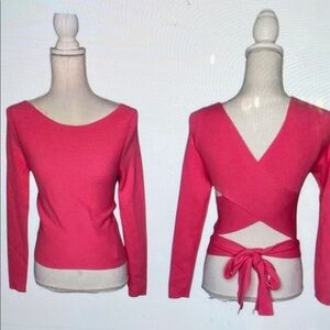 Women's Pink Wrap Top